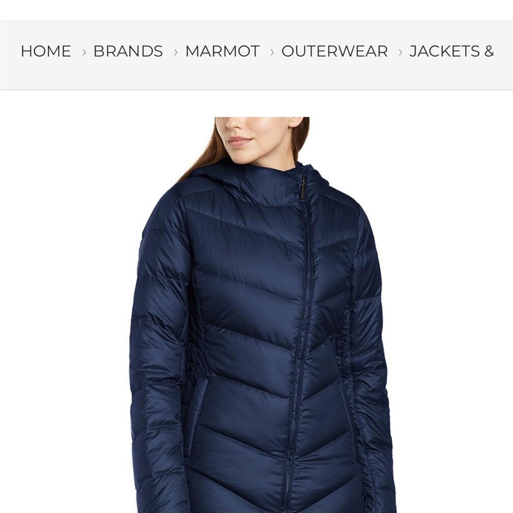 Marmot Women's Dark Blue Puffer Coat